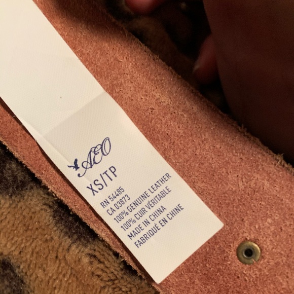 Y2K AEO Embossed Leather Belt